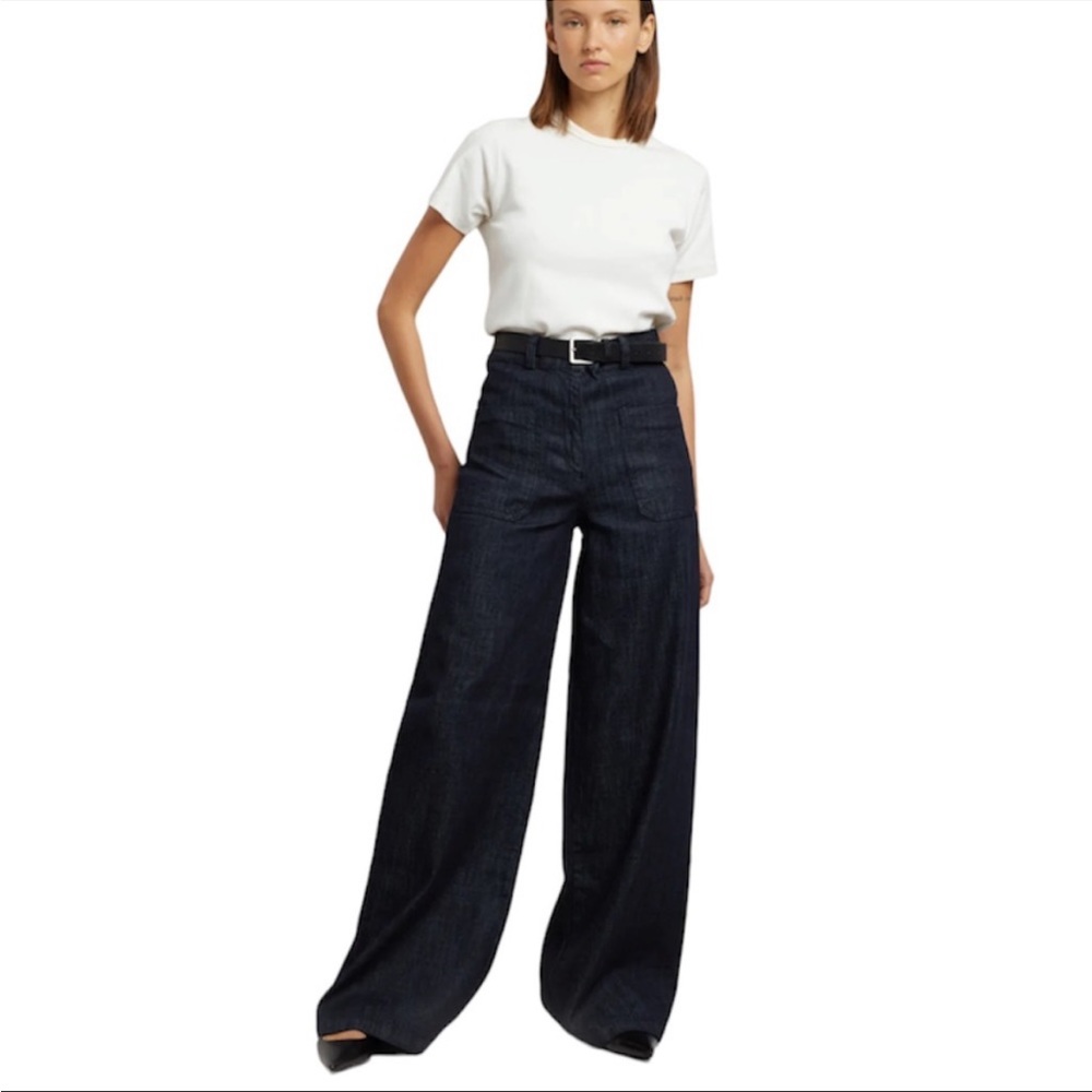 THE FRANKIE SHOP MAR HIGH WASTED PANTS INDIGO